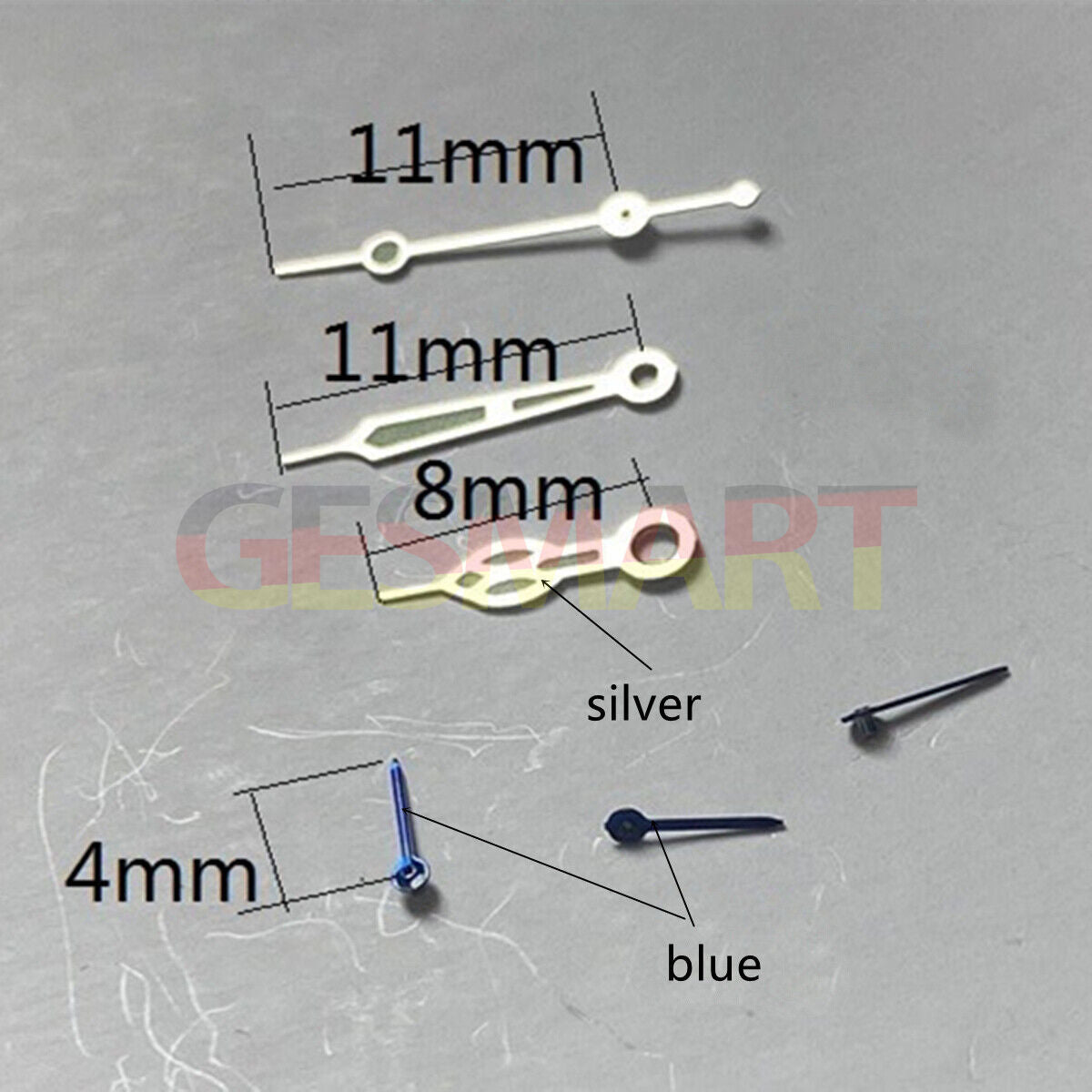 Green lume small second watch hands compatible with Miyota OS10 OS20 OS22 OS60 OS80, precise accessory upgrade.