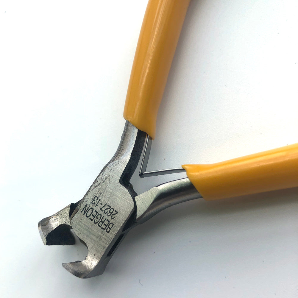 Bergeon 2627-13 Top Cutters with straight end for precise trimming of watch straps and bands.