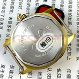 35mm China Made Manual Mechanical Watch Single Calendar Golden Dial Golden Case