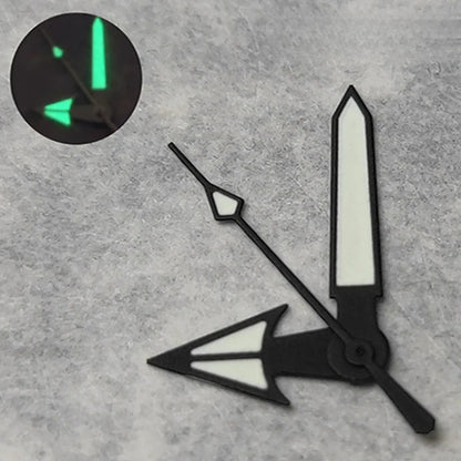C3 Green Luminous Watch Hands Set For NH34 NH35 4R35 NH36 4R36 Movement