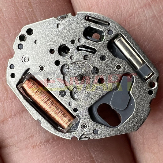 Japan Made Miyota 3D44 quartz watch movement, 2-hand repair part for precision timekeeping.
