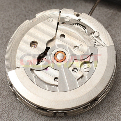 Asian Dandong silver hollow balance wheel automatic watch movement displaying intricate mechanical detail for watch accessories.