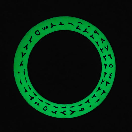 Green and blue luminous Arabic datewheel for NH34/NH35 movement, black and white design, suitable for NH35A watches.