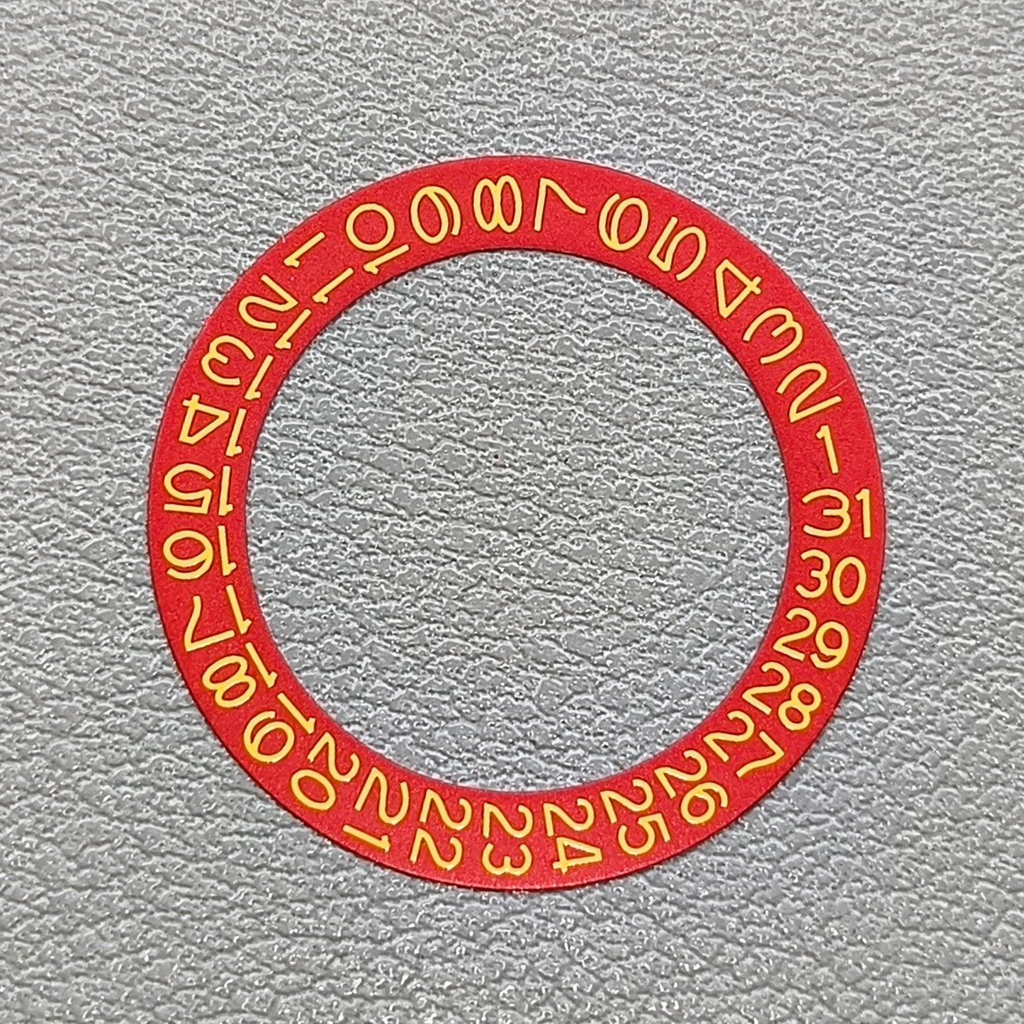 Royal Yellow Font Red Background Disk Date Wheel Datedisk for Miyota NH35 NH36