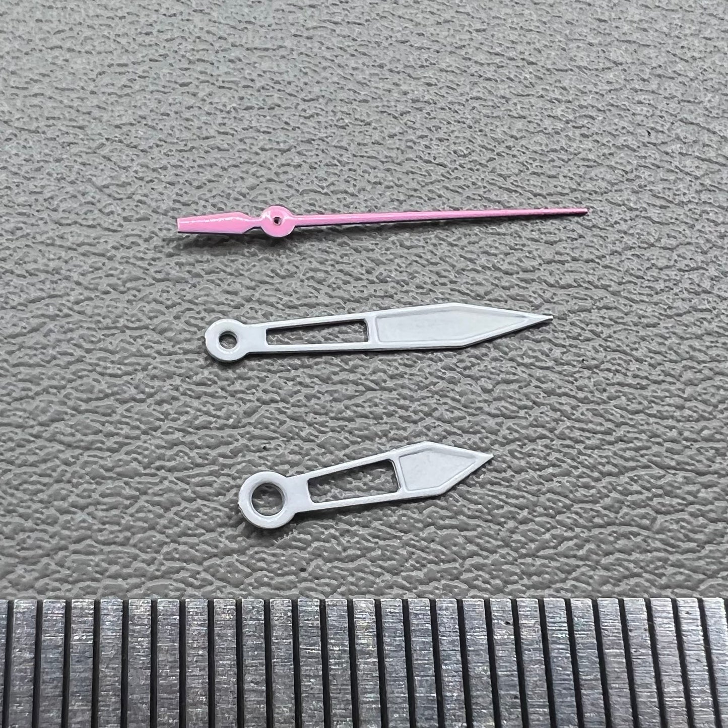 Set of pink 13mm hollow second hands for Miyota 2315, 2035, 2036 watches.
