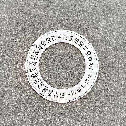 Date@3 Thickening White Date Wheel Overlay Generic for ETA 2824 Movement
