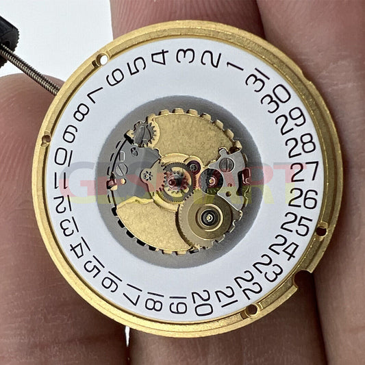 Montre <tc>ETA</tc> 955.112 à quartz, 3 aiguilles, date à 3 heures, mouvement suisse 