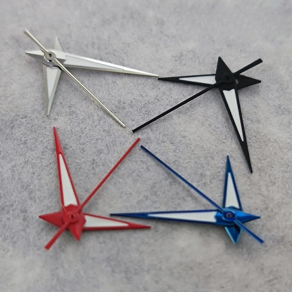 C3 Green Glow Blue Watch Hands Set Compatible with NH34 NH35 NH36 4R 7S