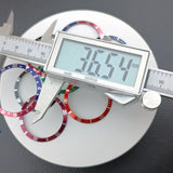 36.5/30.7mm Green Lume Aluminum Green Watch Bezel Slope White Font Watch Part