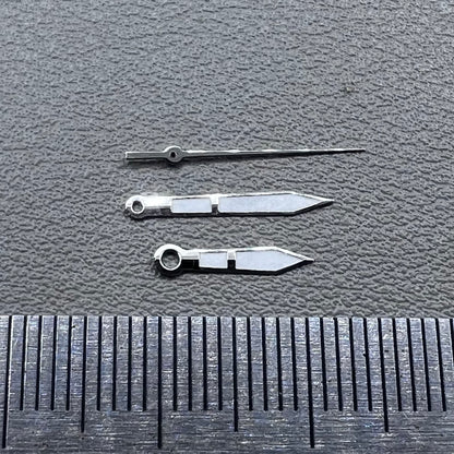 2 Sets Green Lume Arrow Shape Silver Trim Watch Hands for Ronda 515