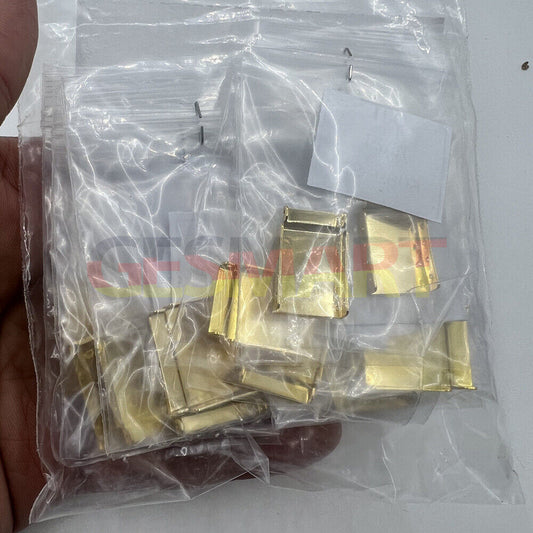 14pcs gold watch strap extenders with clasps, enhancing fit and comfort for various watch brands.