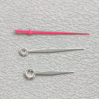 2 Sets 14mm Red Second Hand Silver Trim Watch Hands for Miyota 2315 2035 2036 2115 2305