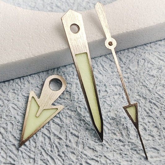 Matte silver trim C3 green lume watch hands for NH34 NH35 NH36 NH38 NH39 NH70 movements by brand