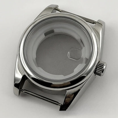 31MM Round Bezel Sapphire Glass Jubilee bracelet Watch Case Ladies Fit NH05 NH06