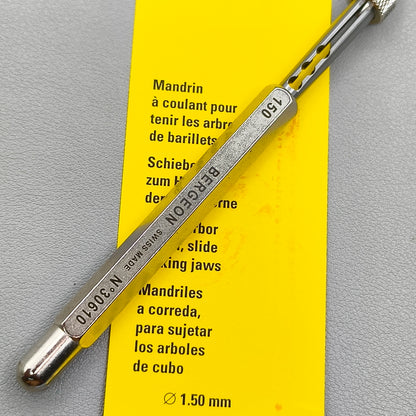 Swiss Bergeon 30610 DI 1.50 Barrel Arbor Holder Size 1.50mm