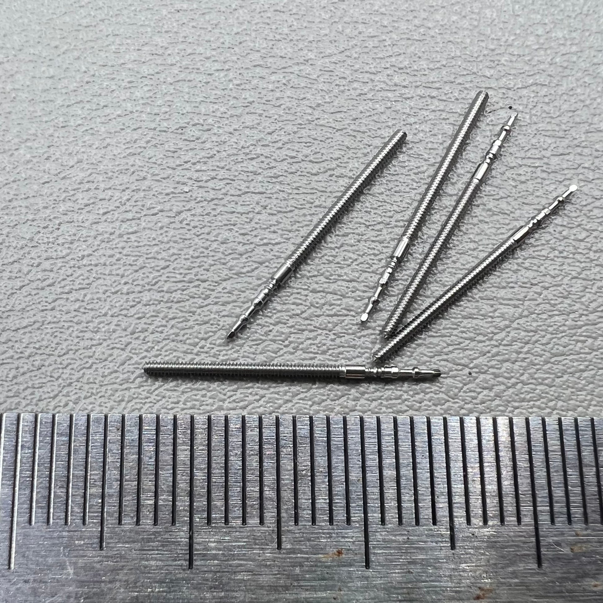 1. Set of 5 Miyota GM00/GM10/GM15 watch winding stems for precise movement repair.  