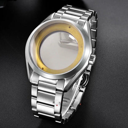 Polished Brushed 41mm 316L Watch Case Fit ETA 2836 Miyota 8215 NH35 NH36 C176