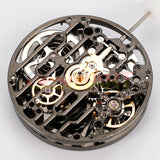 China Made HZ7500A Silver/Black Hollow Round Automatic Mechanical Movement