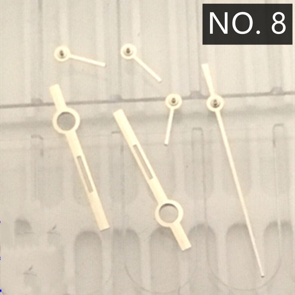 Silver watch hands with trim for Ronda 5030.D quartz movement, compatible with precision timepieces.