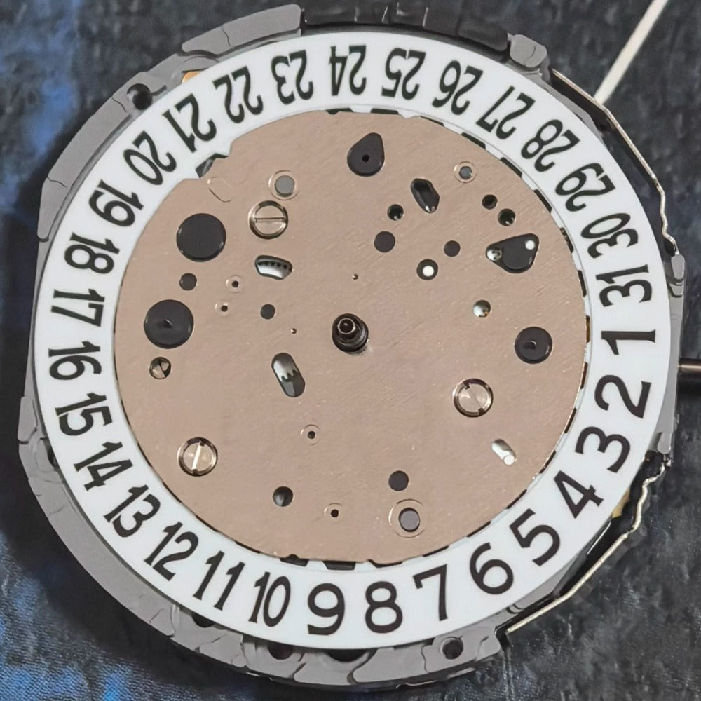 Japan Made Miyota JP21 quartz watch movement with 5 hands and small second, precise timekeeping by Miyota.