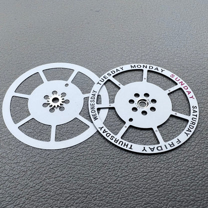 2 PIECES Week Dial Date@12 for Japan Miyota 8285 Movement