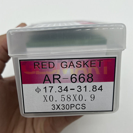 AR-668 waterproof O ring watch back gasket washers, 90pcs in 30 sizes for secure watch repairs