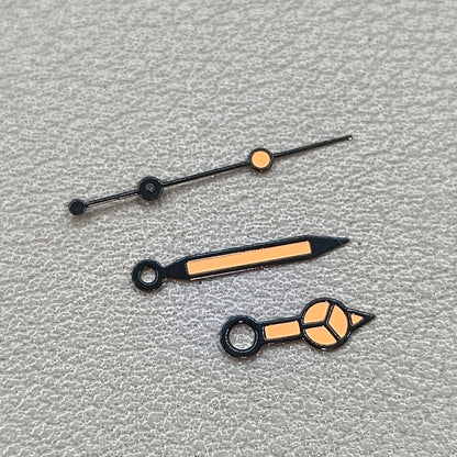 A2 Black-Orange Luminous Watch Hands for NH35/NH36/4R/7S