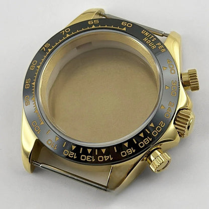 Daytona 40mm Sapphire Glass Watch Case Ceramic Bezel Men's for VK63 VK63A VK64