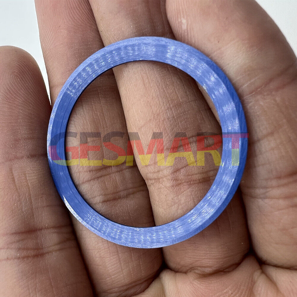 Sea Blue 38mm aluminum watch bezel insert, smooth finish, precise fit for replacement accessory.