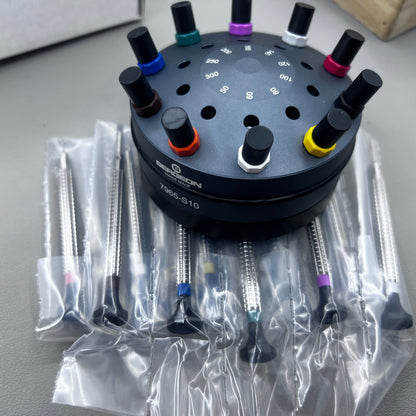 Swiss Bergeon 7965-S10 Set Of 10 Screwdrivers With Rotating Stand