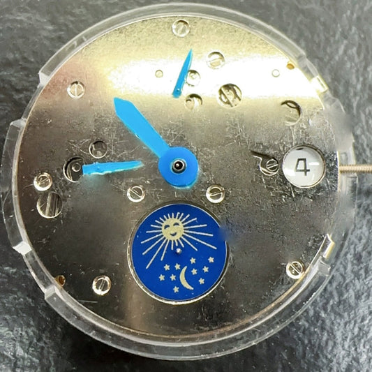 Shanghai ST10 JHB10 watch face showing mechanical 6-hand design with small seconds at 6, 9, and 12 o'clock.