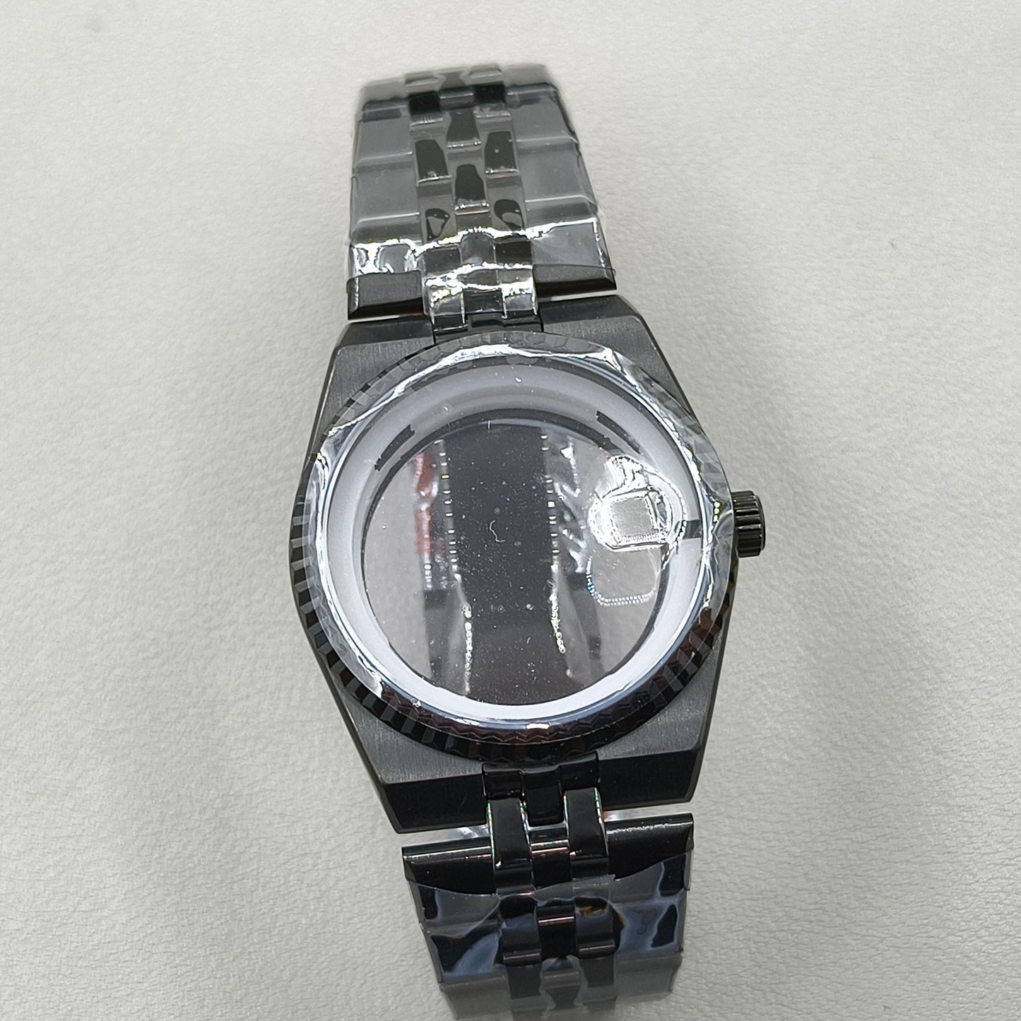 39.5mm Land-Dweller Watch Case Set with Strap Lume Sapphire Glass Fit NH35