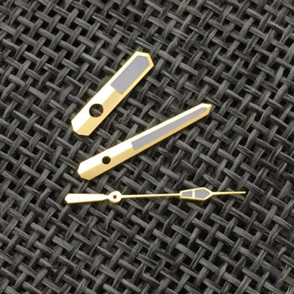 Modified Gold Trim with Green Lume Watch Hands For NH35 NH36 7S26 4R35 7009