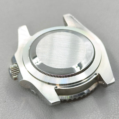 40mm Watch Case for NH35 NH36 Crystal Green Bezel Solid Bottom Sapphire Glass