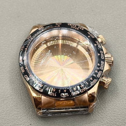 40mm Rose Golden Watch Steel Case for Daytona VK63 VK64 Case Fits 20mm Strap