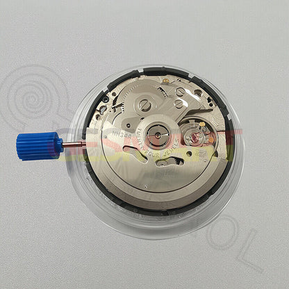 NH34 Automatisches mechanisches GMT-Uhrwerk mit Sekundenstopp, weißes Scheibenrad, Datumsanzeige bei 6