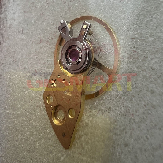 Golden watch balance wheel with splint, compatible with Miyota 8200 8215 movement, precision part accessory.