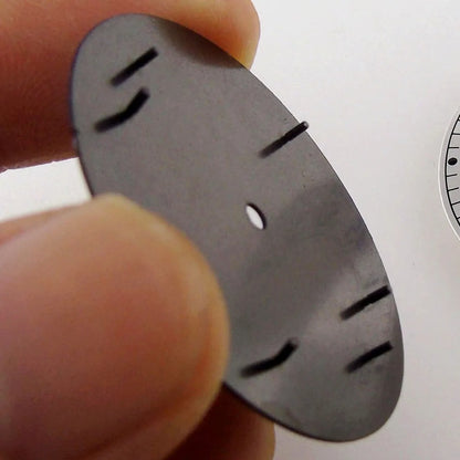 Sterile 33.6mm sunburst silver watch dial for 39mm pilot wristwatch with NH35A/NH36A movement.