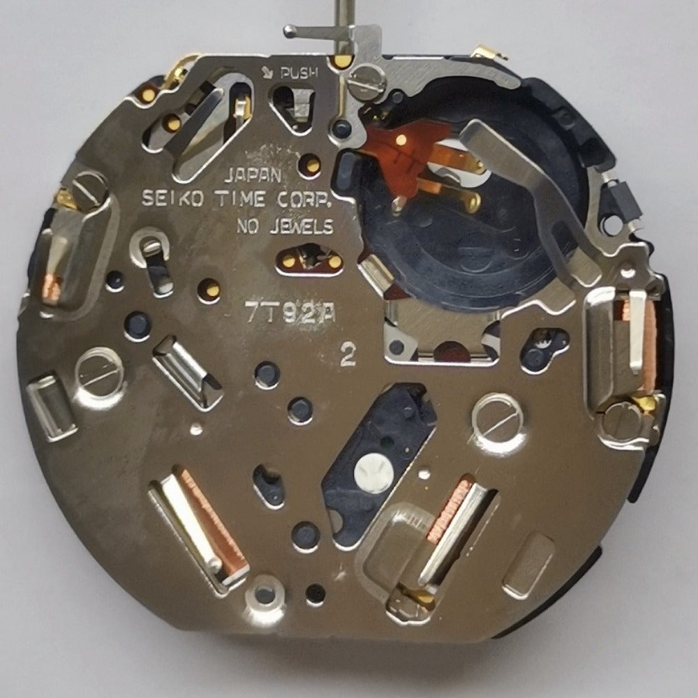 Seiko 7T92A quartz movement repair part, authentic Japan-made watch component for precise timekeeping.