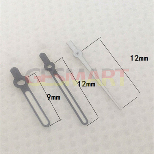 Aiguilles de montre luminescentes vertes et blanches de 12 mm pour mouvement à quartz Miyota 7T35