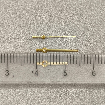 2 Sets No Lume Golden Polished Watch Hands Set for Ronda 515 Movement
