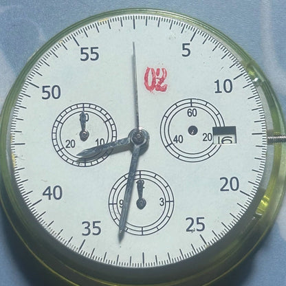 China Made Dandong 7750 Mechanical Movement Small Second At 6/9 Date At 3