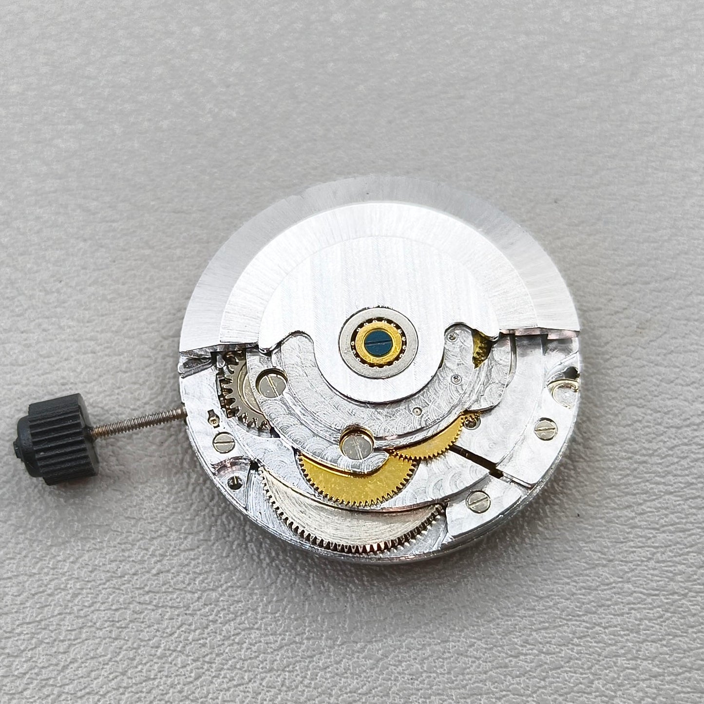 SHANGHAI 2824 Silver Carved Automatic Mechanical Movement Date@3