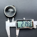42.5mm Silver Watch Case Black Bezel Black Ring for NH35 NH36 NH38 NH70