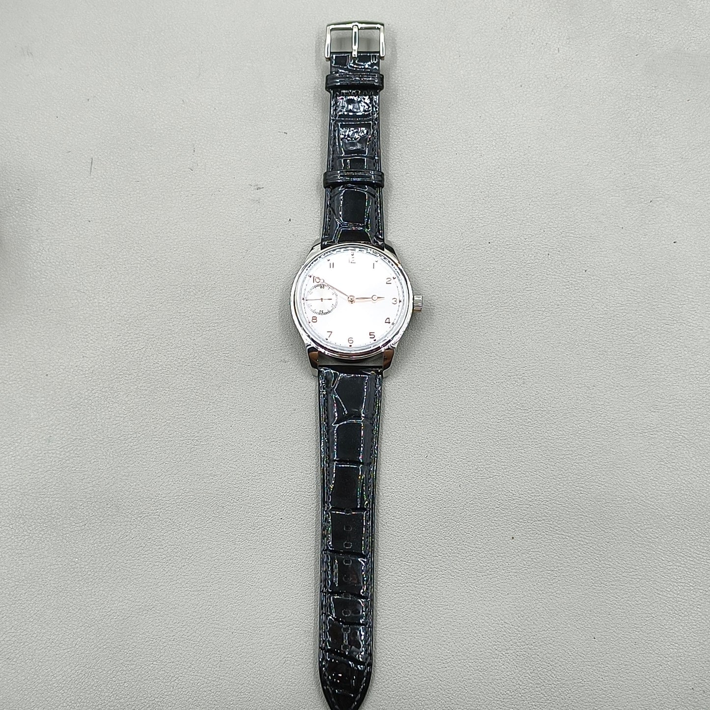 42mm Men Watch Polished Rust Steel Case Seagull ST3600 Manual Mechanical Movement
