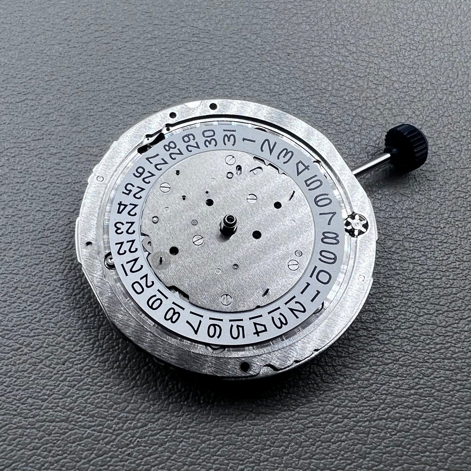 Close-up of Japan Miyota 9120 automatic mechanical watch movement showcasing precision craftsmanship.