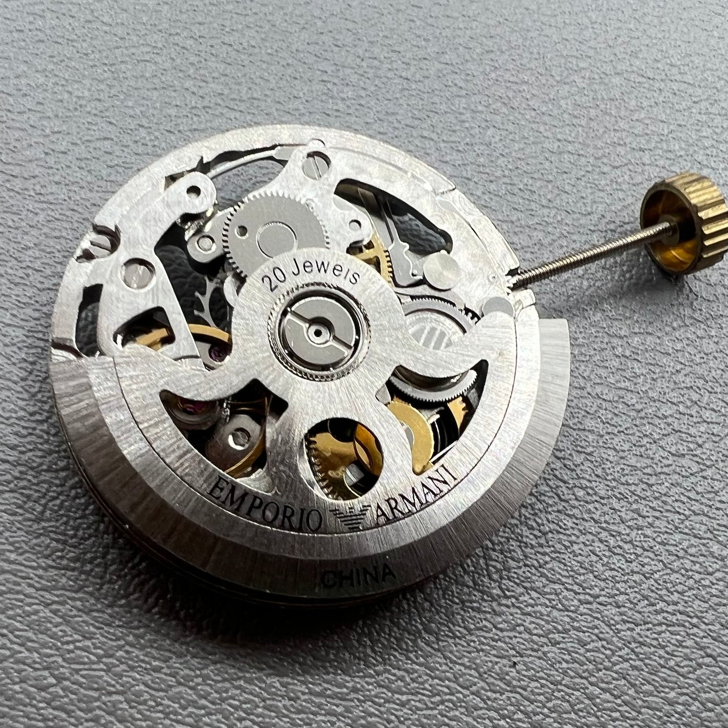 Hangzhou 2189 Silver watch with hollow mechanical movement and single calendar display accessory.