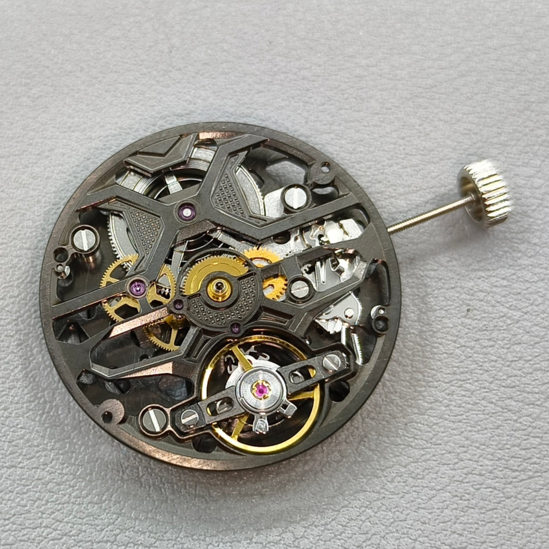 Hangzhou Black 1A05A Carved Hollow Automatic Mechanical Movement 3 Hands