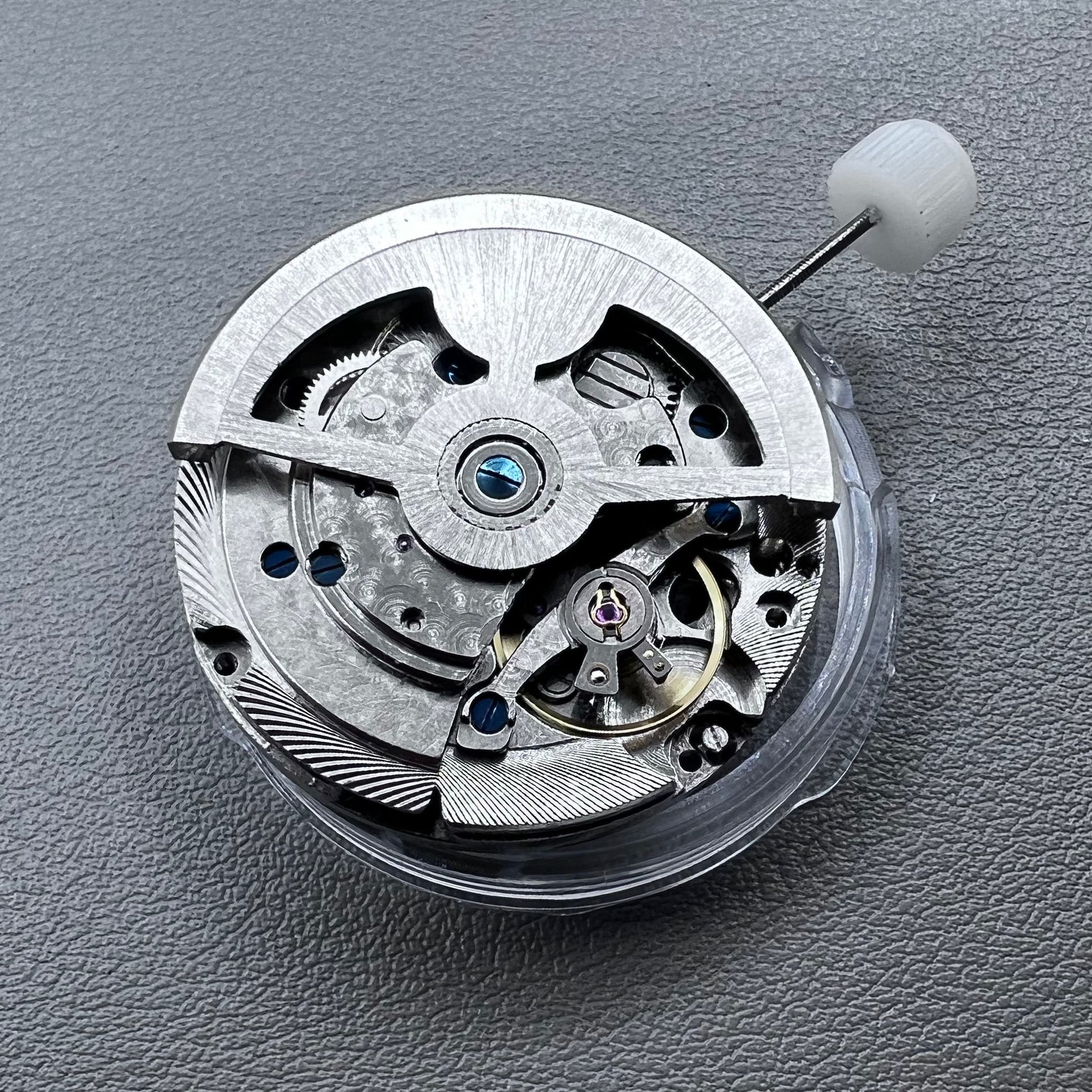 China Automatic mechanical watch with black dial and small seconds at 9 o?clock, precise timekeeping.