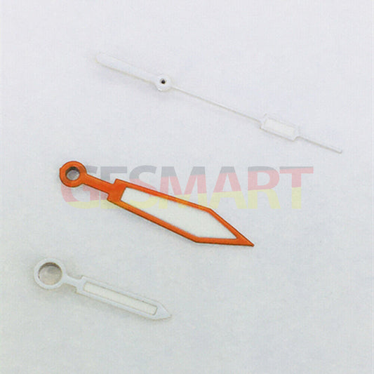 Orange and silver trim green lume watch hands fitted for ETA 2836/2846/2824/2846 movements, Orange&Silver brand.